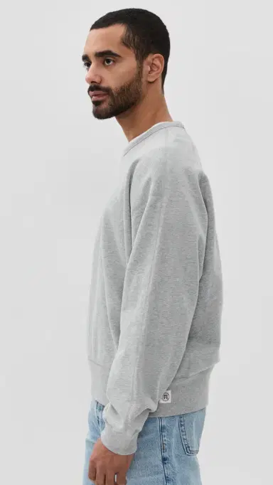 REIGNING CHAMP Mid-Weight Terry Relaxed Crew Neck Hgrey M | Thumbnail 4
