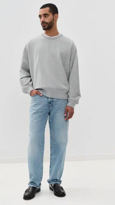 REIGNING CHAMP Mid-Weight Terry Relaxed Crew Neck Hgrey M | Thumbnail 5