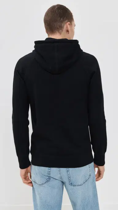 REIGNING CHAMP Midweight Terry Slim Hoodie Black | Thumbnail 3 REIGNING CHAMP Midweight Terry Slim Hoodie Black | Thumbnail 3