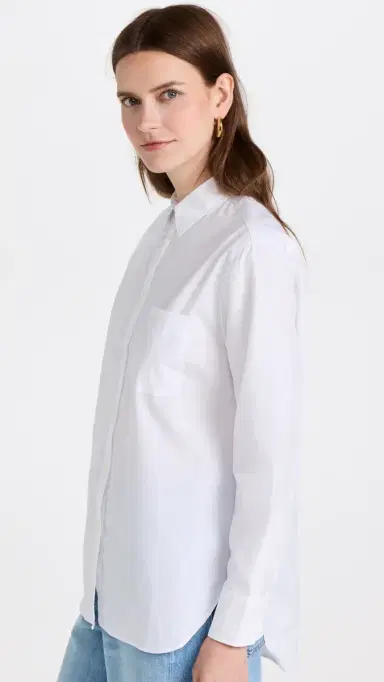 rag & bone ICON Maxine Button Down Shirt White L | Thumbnail 4 rag & bone ICON Maxine Button Down Shirt White L | Thumbnail 4