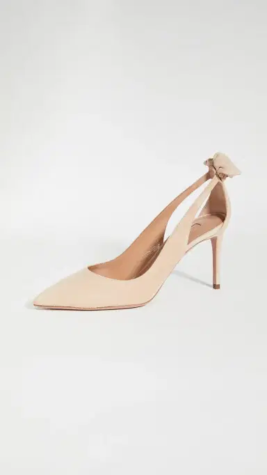 Aquazzura 85mm Bow Tie Pumps Honey | Thumbnail 2