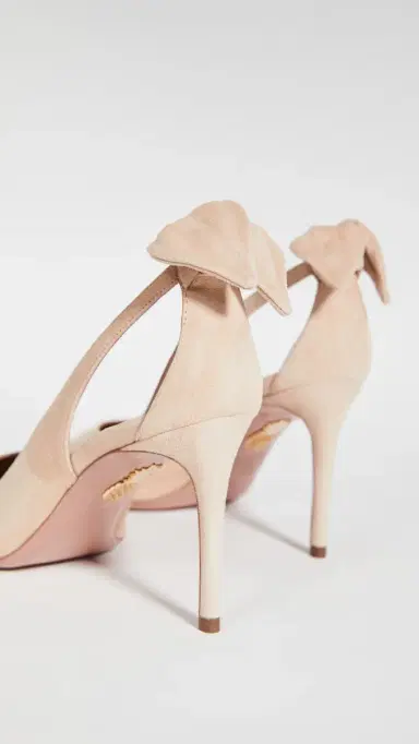 Aquazzura 85mm Bow Tie Pumps Honey | Thumbnail 6