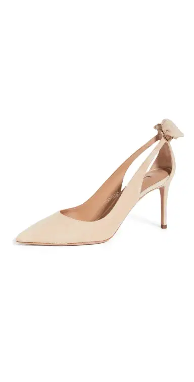 Aquazzura 85mm Bow Tie Pumps Honey | Thumbnail 1