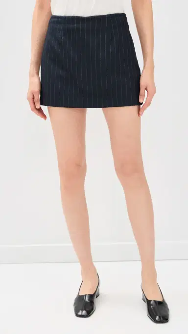 Favorite Daughter The Favorite Skort Navy Pinstripe | Thumbnail 3