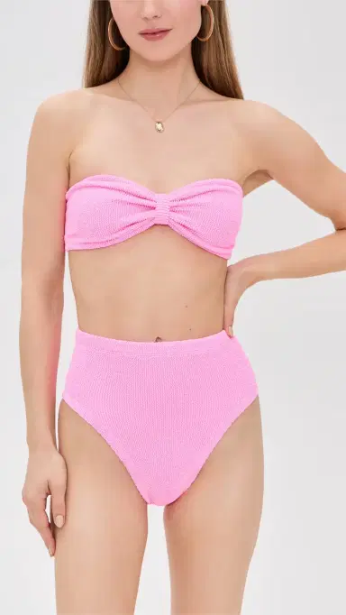 Hunza G Jean Bikini Top Bubblegum One Size | Thumbnail 5 Hunza G Jean Bikini Top Bubblegum One Size | Thumbnail 5