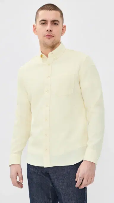 Taylor Stitch The Jack Button Down Shirt Vintage White Waffle 46 | Thumbnail 2