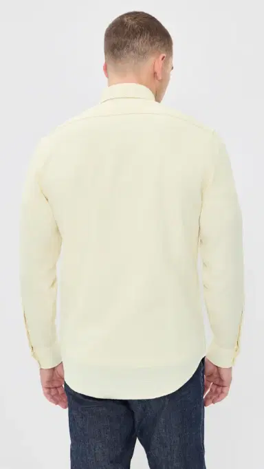 Taylor Stitch The Jack Button Down Shirt Vintage White Waffle 46 | Thumbnail 3
