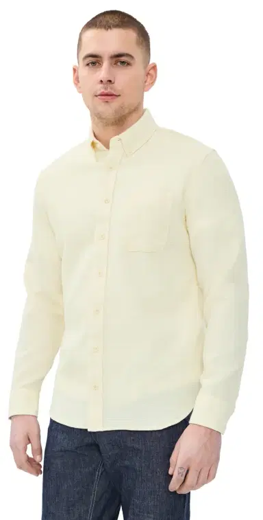 Taylor Stitch The Jack Button Down Shirt Vintage White Waffle 46 | Thumbnail 1