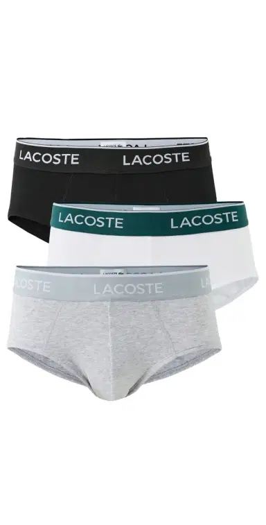 Lacoste Cotton Stretch Jersey Briefs 3 Pack Multi | Thumbnail 1 Lacoste Cotton Stretch Jersey Briefs 3 Pack Multi | Thumbnail 1
