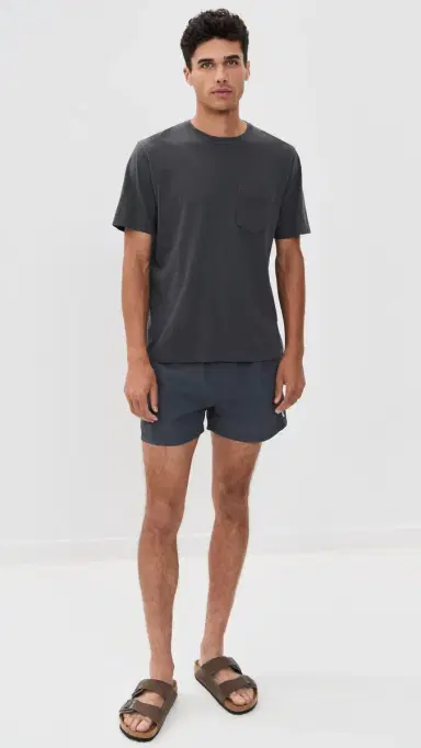 AUTO-REPLY Solid Sebastian Swim Trunks 4 Granite L | Thumbnail 5