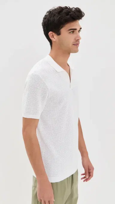 Orlebar Brown Roddy Knit Polo White M | Thumbnail 4