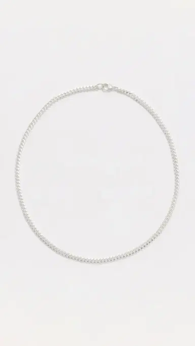 Zoë Chicco Sterling Silver Small Curb Chain Necklace Sterling Silver One Size | Thumbnail 2