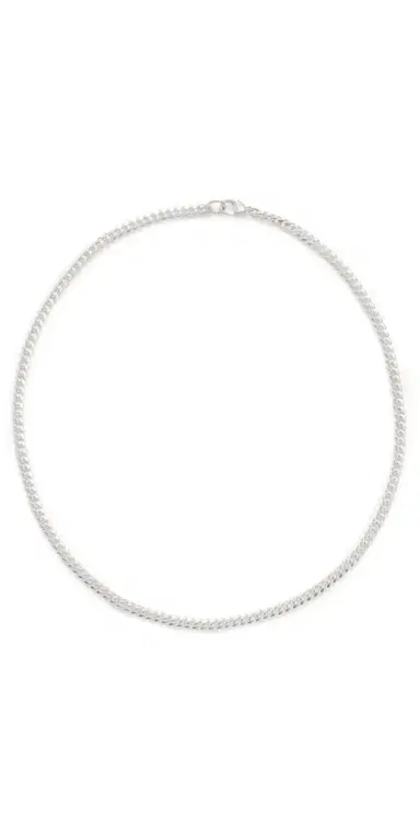 Zoë Chicco Sterling Silver Small Curb Chain Necklace Sterling Silver One Size | Thumbnail 1