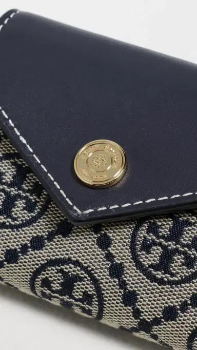 Tory Burch T Monogram Envelope Small Wallet Tory Navy One Size | Thumbnail 4