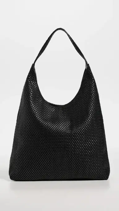 St. Agni Lattice Weave Large Tote Black One Size | Thumbnail 2