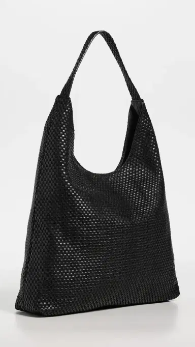 St. Agni Lattice Weave Large Tote Black One Size | Thumbnail 4