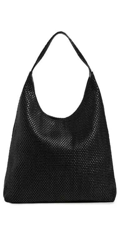 St. Agni Lattice Weave Large Tote Black One Size | Thumbnail 1