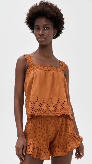 Playa Lucila Eyelet Tank | Thumbnail 2
