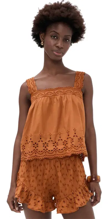Playa Lucila Eyelet Tank | Thumbnail 1