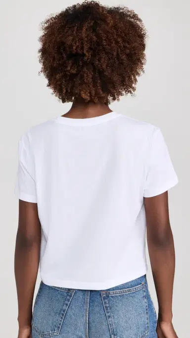 Favorite Daughter Cropped Collegiate Tee White Rouge L | Thumbnail 3