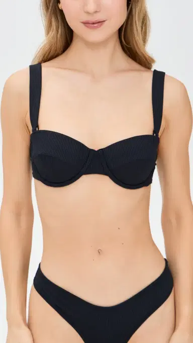 Montce Bustier Bikini Top Black Rib L | Thumbnail 2 Montce Bustier Bikini Top Black Rib L | Thumbnail 2