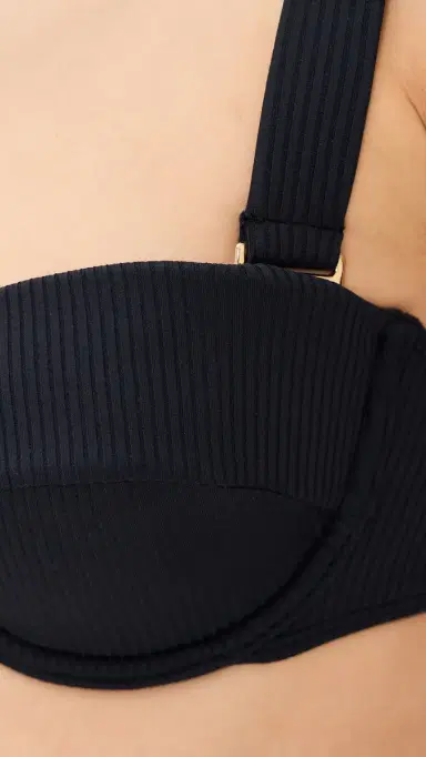 Montce Bustier Bikini Top Black Rib L | Thumbnail 6 Montce Bustier Bikini Top Black Rib L | Thumbnail 6