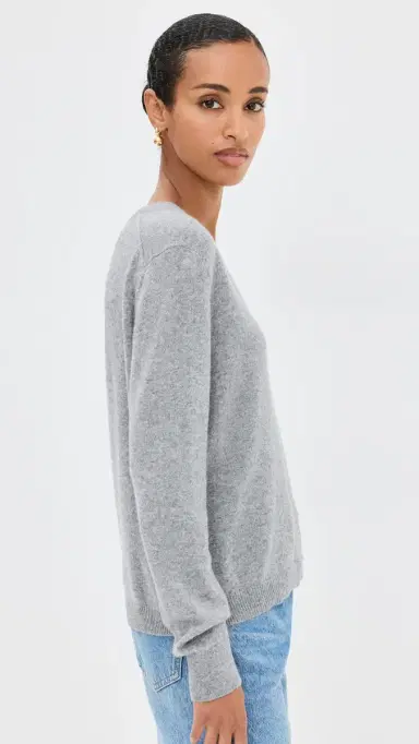 Jenni Kayne Flynn Cashmere Sweater Grey | Thumbnail 4