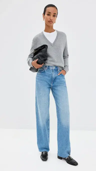 Jenni Kayne Flynn Cashmere Sweater Grey | Thumbnail 5