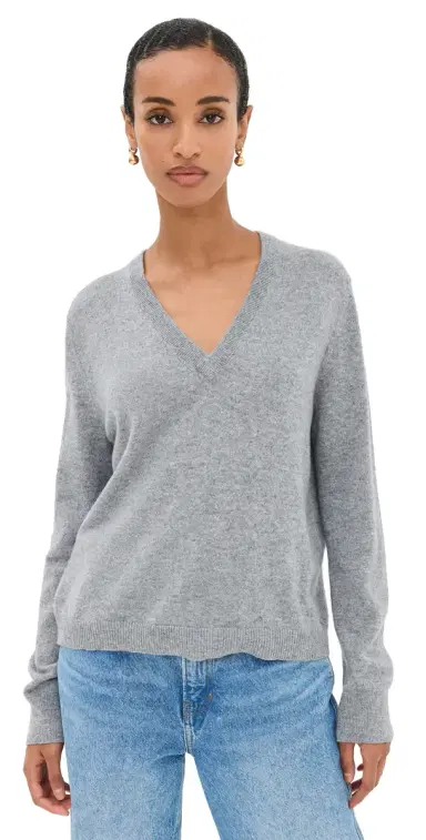 Jenni Kayne Flynn Cashmere Sweater Grey | Thumbnail 1