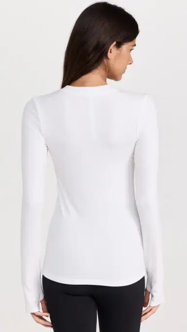 Splits59 Louise Rib Long Sleeve Tee White | Thumbnail 3 Splits59 Louise Rib Long Sleeve Tee White | Thumbnail 3
