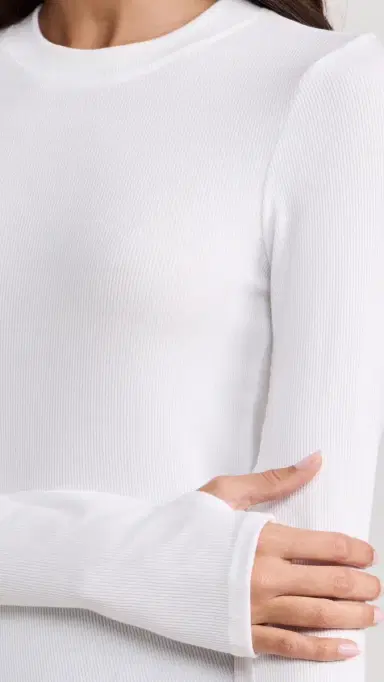 Splits59 Louise Rib Long Sleeve Tee White | Thumbnail 6 Splits59 Louise Rib Long Sleeve Tee White | Thumbnail 6