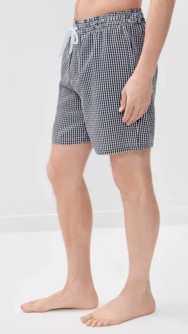 Dur Doux Checked eersucker wim Trunks 6 Black, White | Thumbnail 4