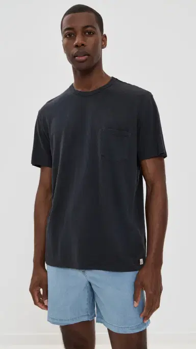 Marine Layer Relaxed Hemp Cotton Tee Faded Black M | Thumbnail 2