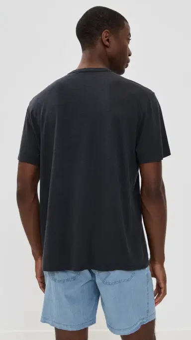 Marine Layer Relaxed Hemp Cotton Tee Faded Black M | Thumbnail 3