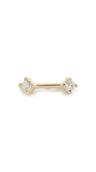 Zoë Chicco 14k Gold Prong Dash Single Stud Earrings 14k Yellow Gold One Size | Thumbnail 6