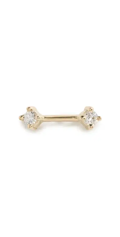 Zoë Chicco 14k Gold Prong Dash Single Stud Earrings 14k Yellow Gold One Size | Thumbnail 1