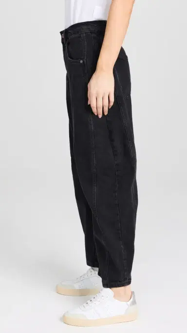 Free People We The Free Good Luck Mid-Rise Barrel Jeans Soundwave 30 | Thumbnail 4