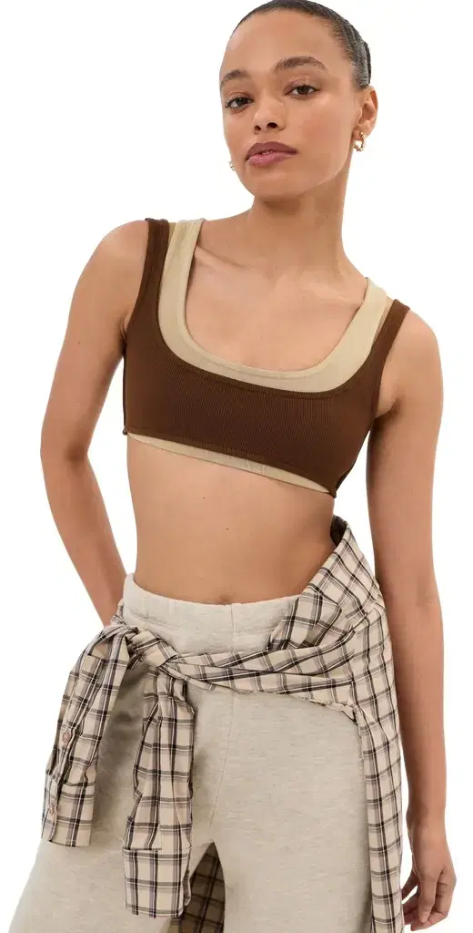 State & Lake Jane Bralette Tan/Brown
