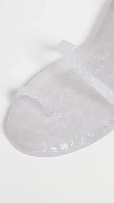 Ancient Greek Sandals Eleftheria Jelly Sandals Clear/Silver Glitter 38 | Thumbnail 6