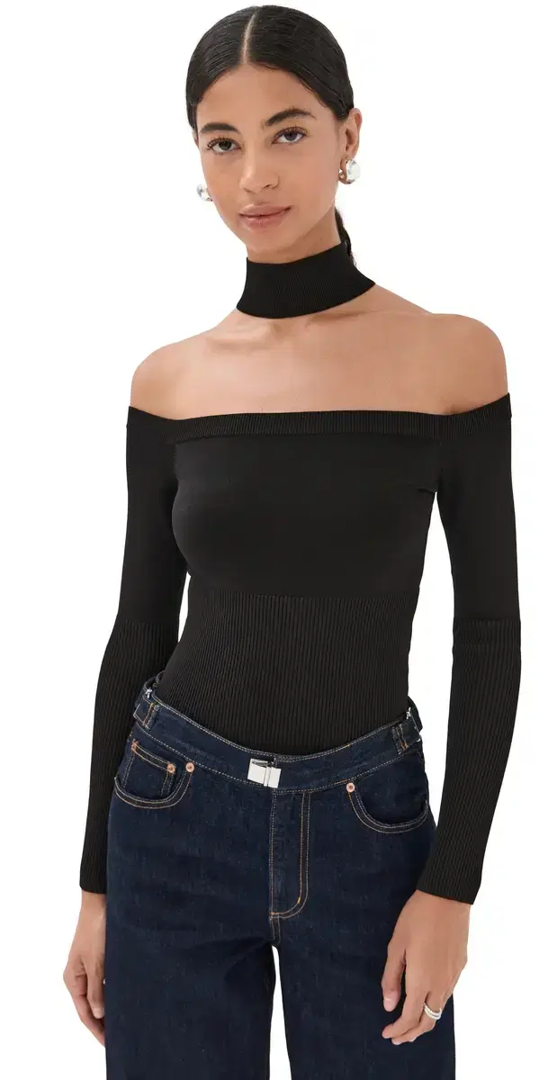 ila Cold Shoulder Top Black