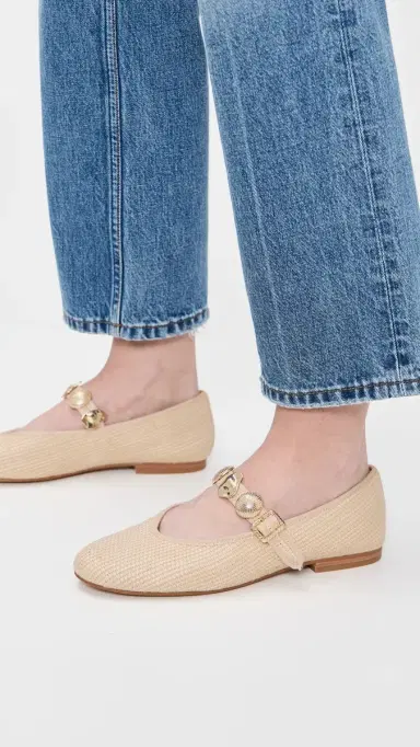 Dolce Vita Relan Flats LT Natural Raffia | Thumbnail 3
