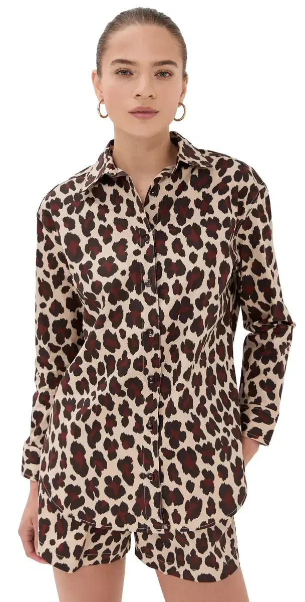 Cecilla Button Down eopard
