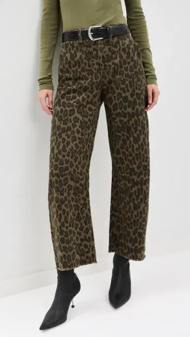 Le Jean Utility Soft Barrel Jeans Dark Leopard | Thumbnail 2
