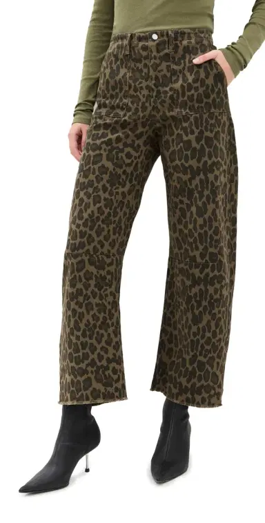 Le Jean Utility Soft Barrel Jeans Dark Leopard | Thumbnail 1