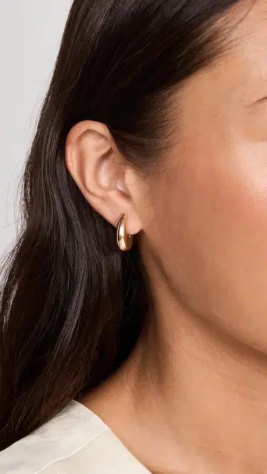 Annika Inez Small Sloping Hinge Hoops | Thumbnail 3 Annika Inez Small Sloping Hinge Hoops | Thumbnail 3