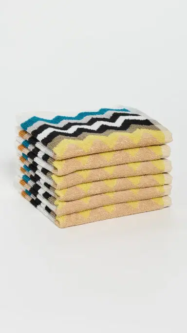 Missoni Best Face Towel 30x30 Black Multicolor One Size | Thumbnail 2