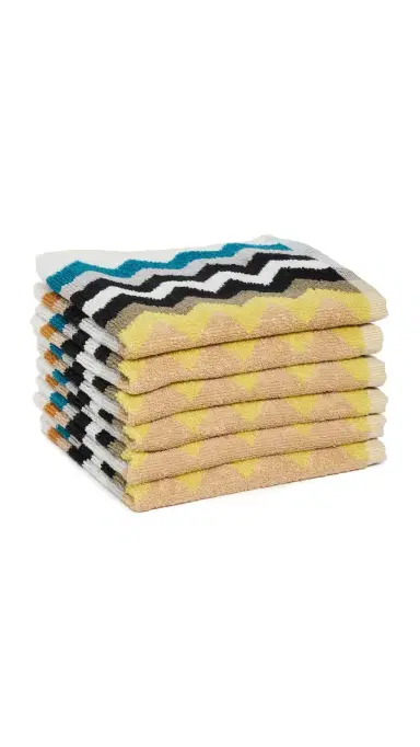 Missoni Best Face Towel 30x30 Black Multicolor One Size | Thumbnail 5