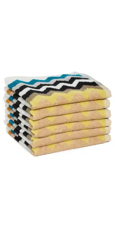 Missoni Best Face Towel 30x30 Black Multicolor One Size | Thumbnail 1