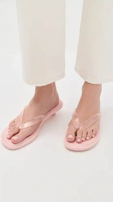 Coach Jelly Flip Flop Sandals Candy Pink 9 | Thumbnail 3