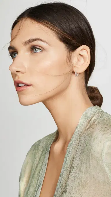 By Adina Eden Mini Round Hoop Earrings Gold (16 mm) One Size | Thumbnail 3